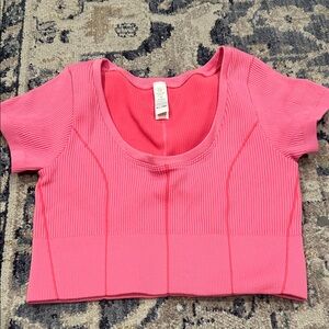 Aerie Pink Ribbed Crop Top